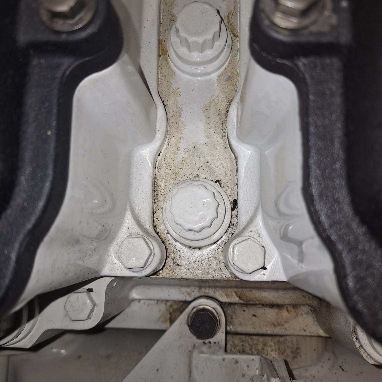 Engine room before cleaning